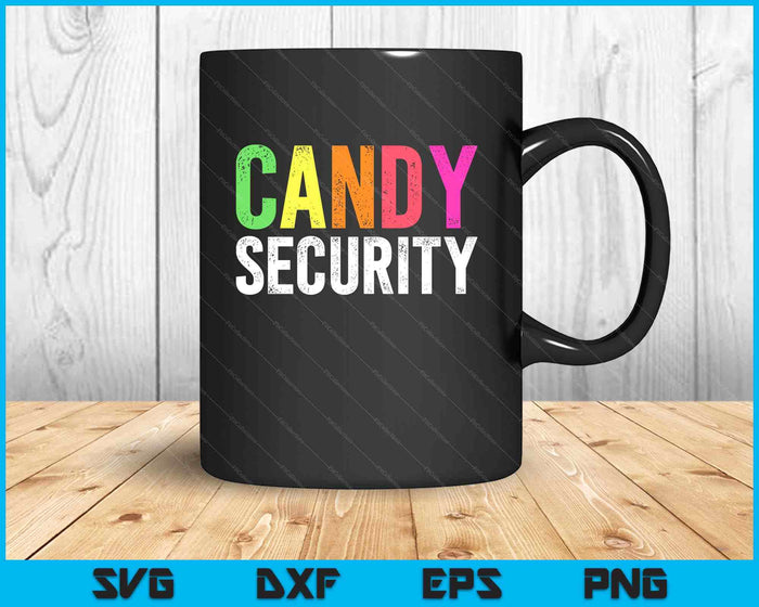 Grappige Candy Security Halloween kostuum SVG PNG snijden afdrukbare bestanden