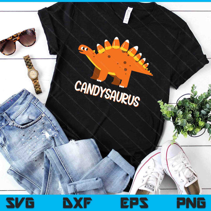 Funny Candysaurus Candy Corn Dinosaur Halloween Toddler Kid SVG PNG Digital Cutting Files