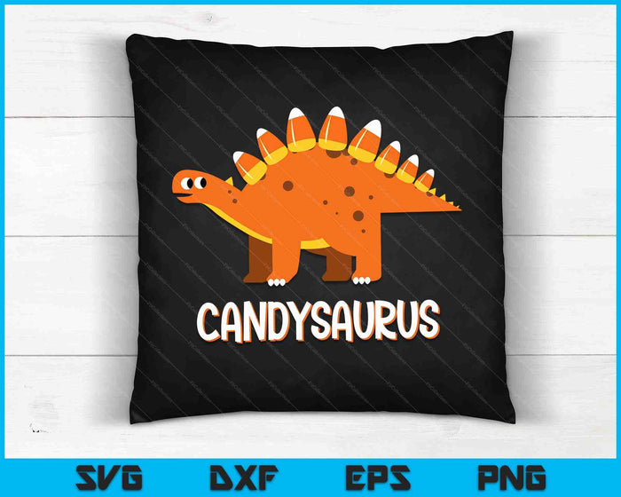 Grappige Candysaurus Candy Corn Dinosaur Halloween Peuter Kid SVG PNG Digitale Snijbestanden