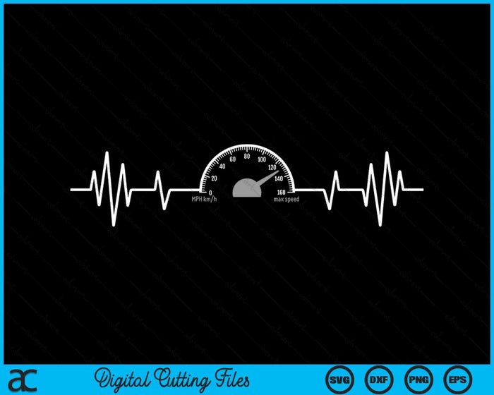 Car Speedometer Auto Mechanic Guys Heartbeat Gift SVG PNG Digital Cutting Files