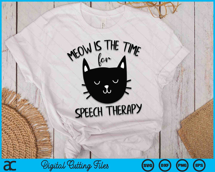 Cat Pun Speech Therapy SLP Therapist Cute Kitten SVG PNG Digital Cutting Files