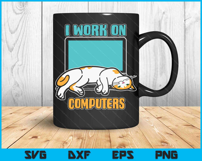 Gatos divertidos y computadoras Halloween Kitty para los amantes de las mascotas SVG PNG Cortar archivos imprimibles