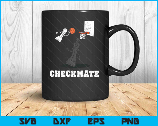 Funny Checkmate Chess Basketball Game Board King Pawn Piece SVG PNG Cutting Printable Files