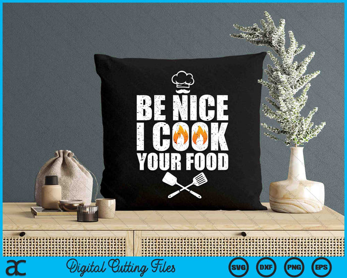 Funny Chef Art For Men Women Restaurant Cooking Food Lover SVG PNG Digital Printable Files