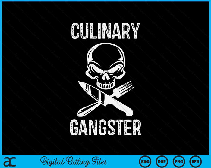 Funny Chef Culinary Gangster SVG PNG Digital Printable Files