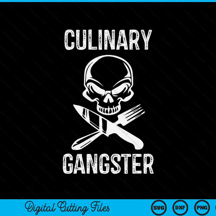 Funny Chef Culinary Gangster SVG PNG Digital Printable Files