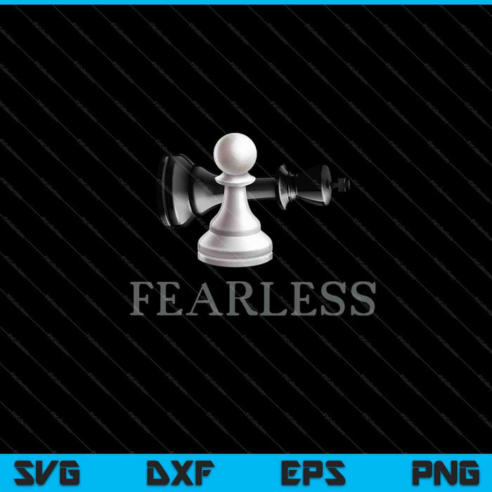 Divertido ajedrez sin miedo SVG PNG cortando archivos imprimibles