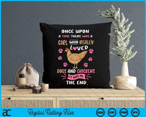 Funny Chicken Dog Lover For Women Girls Farmer SVG PNG Digital Cutting File