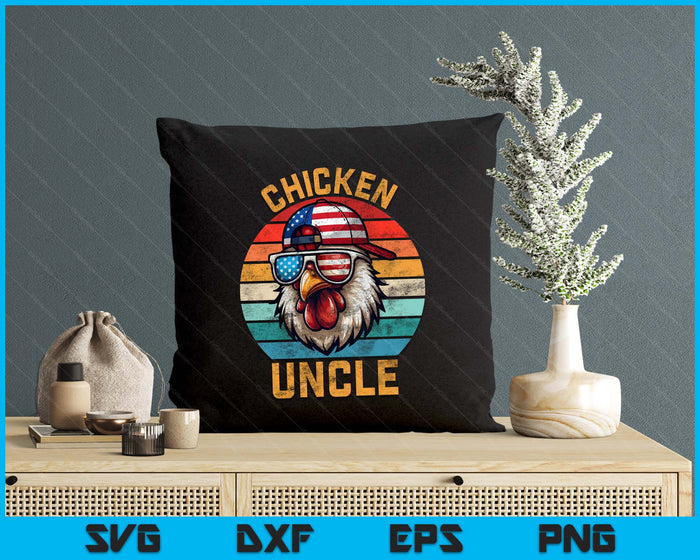 Funny Chicken Uncle Farmer 4th Of July SVG PNG Digital Printable Files