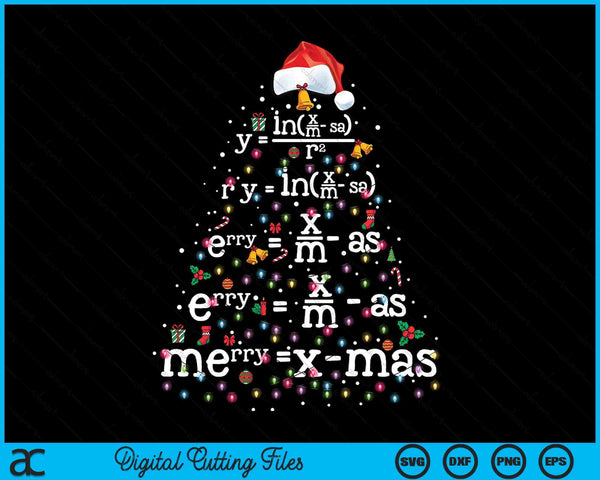 Christmas Xmas clothing math Christmas tree SVG cut file