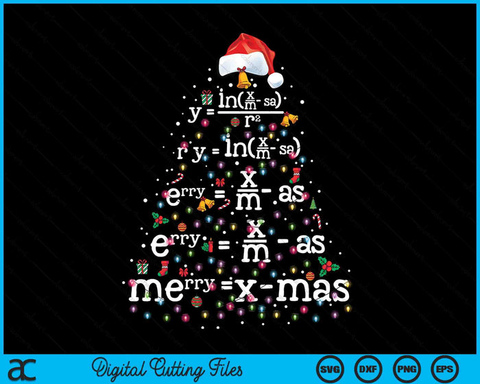 Funny Christmas Xmas Clothing Math Christmas Tree SVG PNG Digital Printable Files