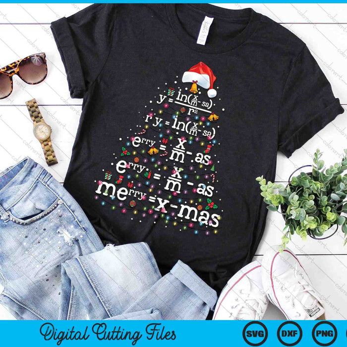 Funny Christmas Xmas Clothing Math Christmas Tree SVG PNG Digital Printable Files