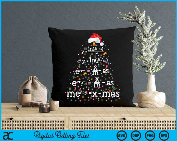 Funny Christmas Xmas Clothing Math Christmas Tree SVG PNG Digital Printable Files