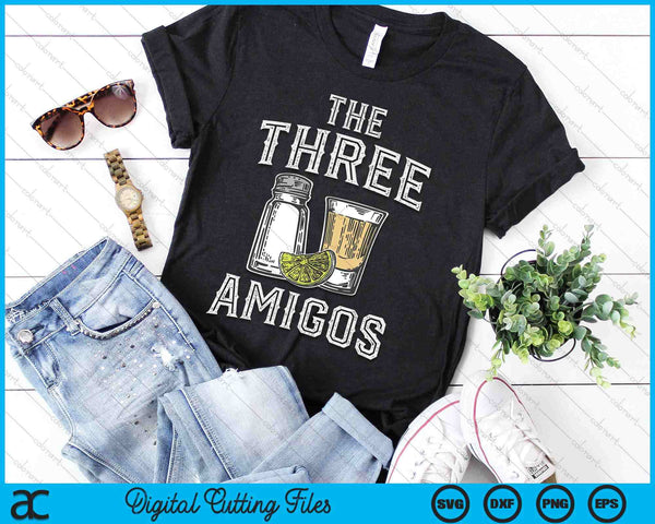 Funny Cinco de Mayo The Three Amigos Salt Tequila Lemon Party SVG PNG Digital Printable Files