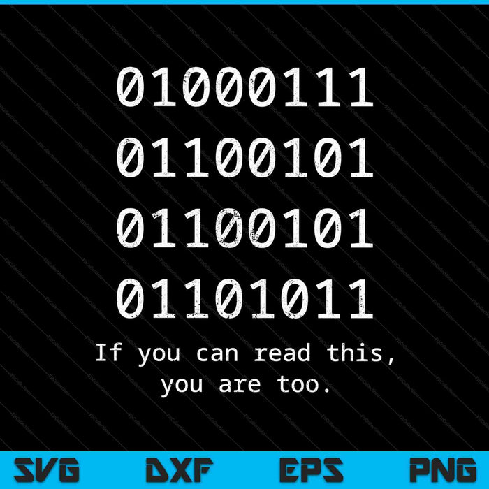 Programador de código binario de computadora divertido SVG PNG cortando archivos imprimibles