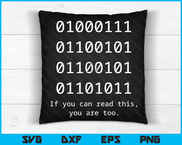 Funny Computer Binary Code Programmer SVG PNG Cutting Printable Files