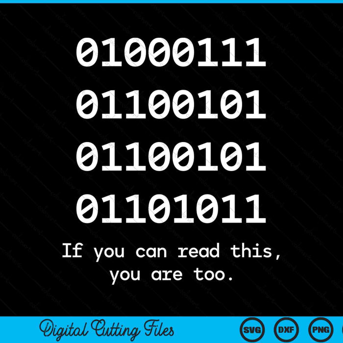 Computer binary code programmer developer geek SVG cut file
