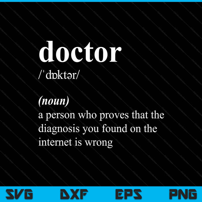 Cool doctor definition SVG cut file