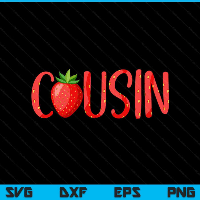 Cousin strawberry summer fruit SVG cut file