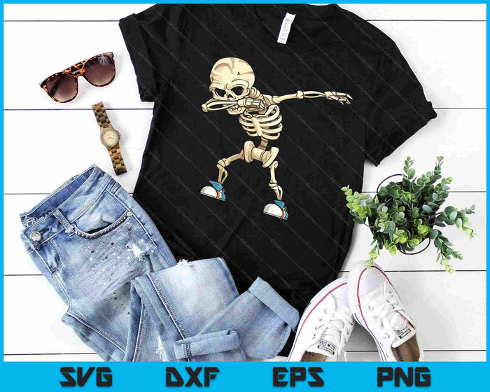 Funny Dabbing Skeleton Spooky Halloween Costume Halloween SVG PNG Digital Cutting File