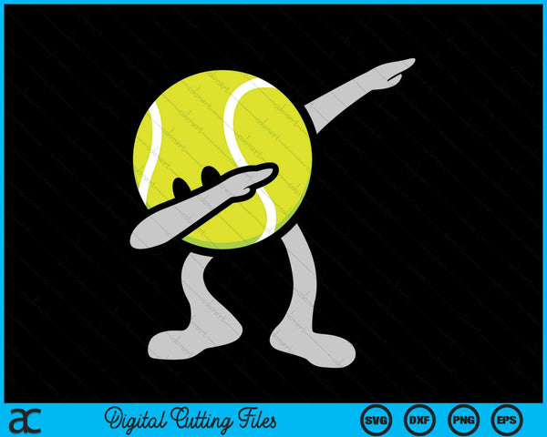 Dabbing tennis ball SVG cut file