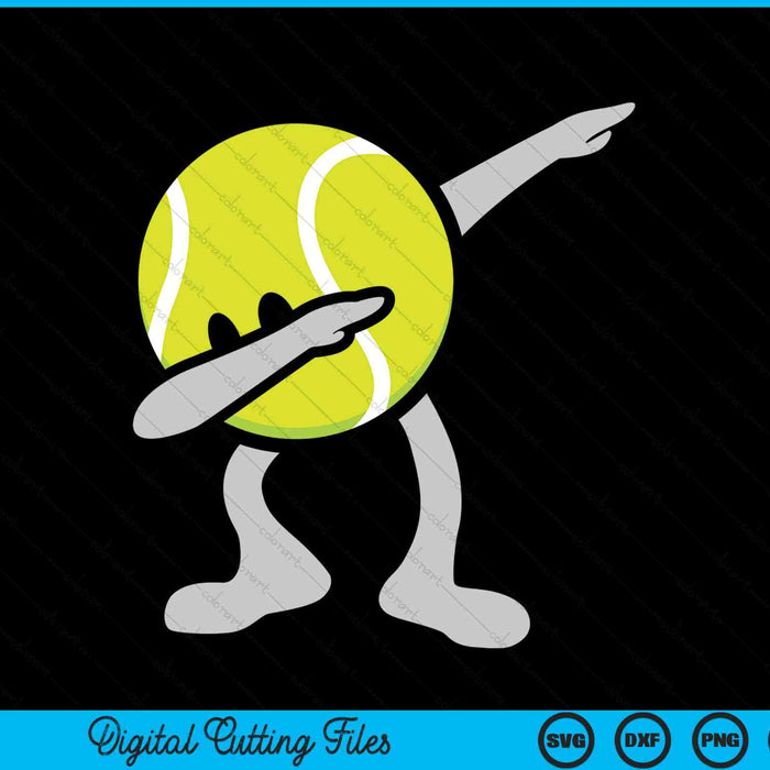 Dabbing tennis ball SVG cut file