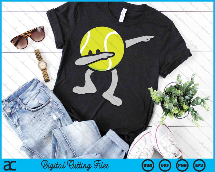 Funny Dabbing Tennis Ball SVG PNG Digital Cutting Files