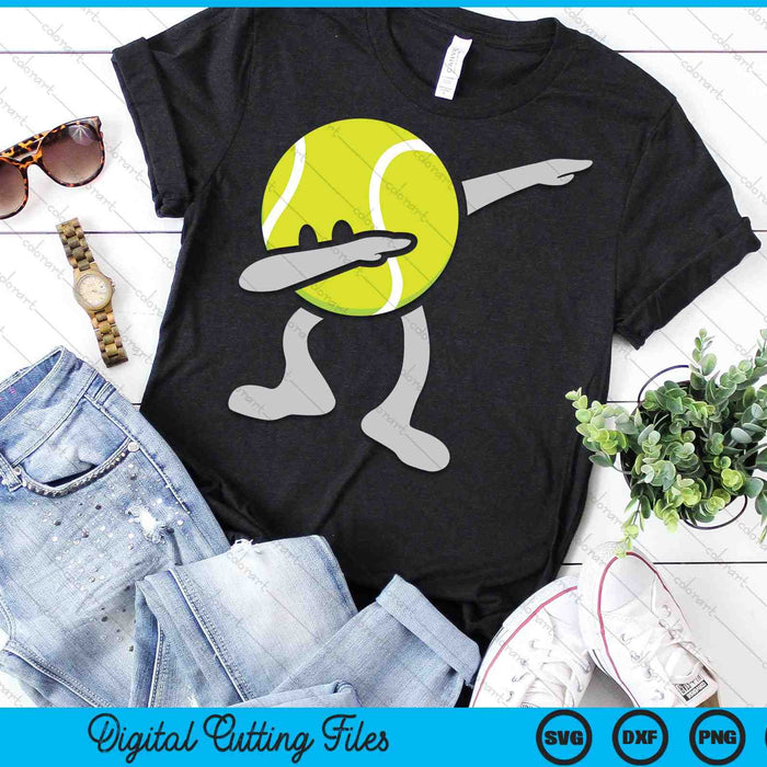 Funny Dabbing Tennis Ball SVG PNG Digital Cutting Files