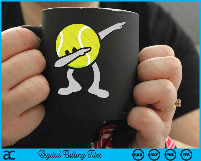 Funny Dabbing Tennis Ball SVG PNG Digital Cutting Files