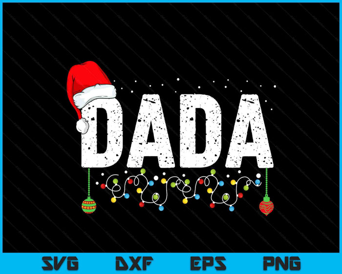 Funny Dada Merry Christmas Pajama Family Men Meme Xmas SVG PNG Digital Printable Files