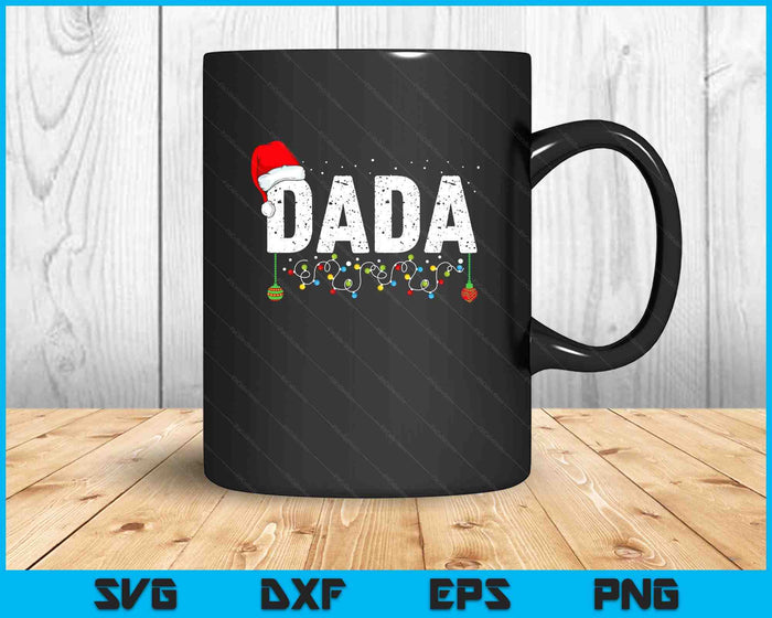 Funny Dada Merry Christmas Pajama Family Men Meme Xmas SVG PNG Digital Printable Files