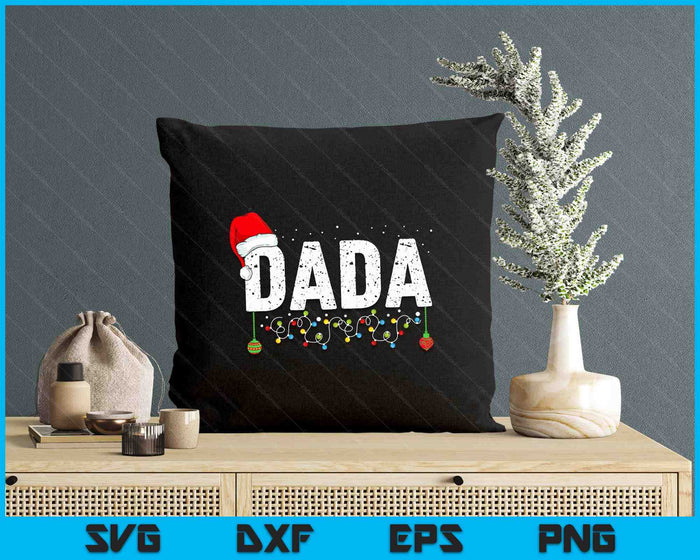 Funny Dada Merry Christmas Pajama Family Men Meme Xmas SVG PNG Digital Printable Files