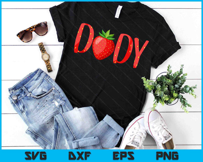 Dady Strawberry Summer Fruit Great Father's Day SVG PNG Digital Cutting Files