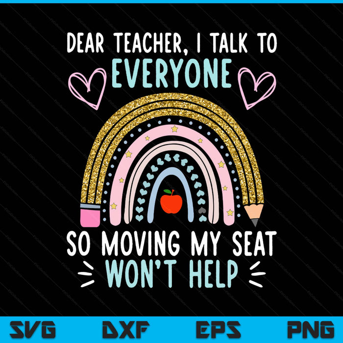 Dear teacher I talk to everyone moving seat wont help SVG cut file