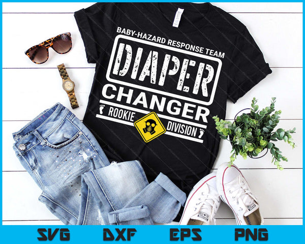 Funny Diaper Changer Duty - Expecting Baby New Dad Mom SVG PNG Digital Printable Files