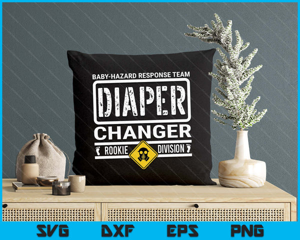 Funny Diaper Changer Duty - Expecting Baby New Dad Mom SVG PNG Digital Printable Files