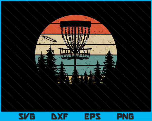 Funny Disc Golf Art Vintage Golfer Lovers SVG PNG Cutting Printable Files