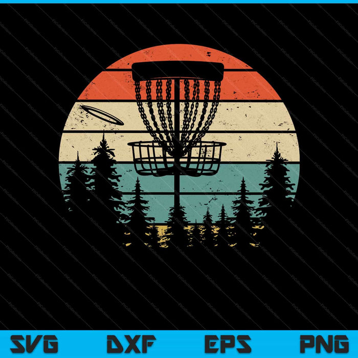 Funny Disc Golf Art Vintage Golfer Lovers SVG PNG Cutting Printable Files