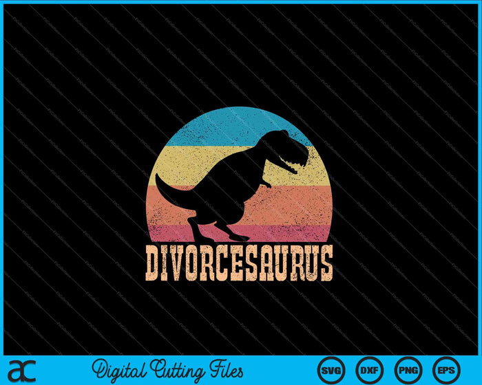 Divertida fiesta de divorcio Divorcesaurus SVG PNG cortando archivos imprimibles