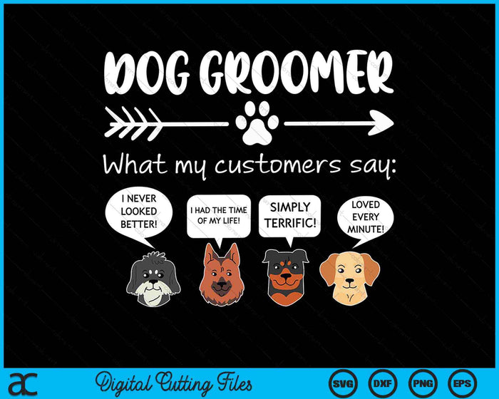 Funny Dog Groomer SVG PNG Digital Cutting Files