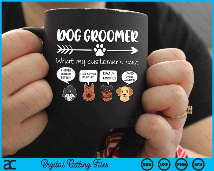 Funny Dog Groomer SVG PNG Digital Cutting Files