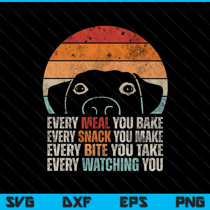 Funny Dog Retro Dog I'll Be Watching You Dog SVG PNG Cutting Printable Files