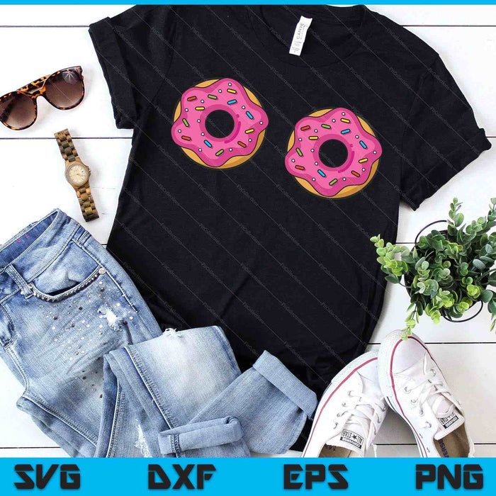 Funny Donut Boobs Sprinkle Doughnut SVG PNG Digital Printable Files