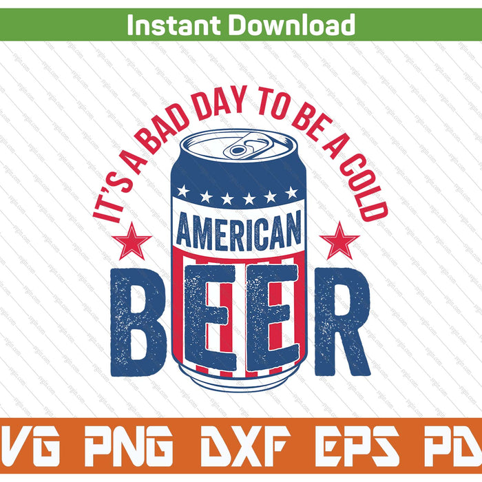 Beer lover 4th of July patriotic drinking SVG cut file