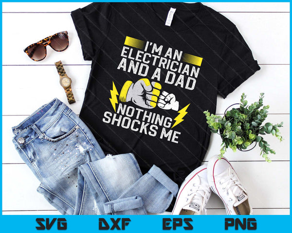 Funny Electrician Design For Men Daddy Electrical Engineers SVG PNG Digital Printable Files
