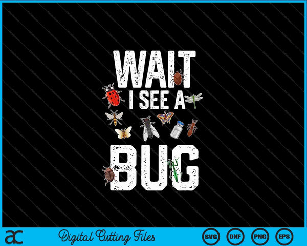 Entomoloog gezegden Wacht ik zie een Bug SVG PNG digitale snijbestanden