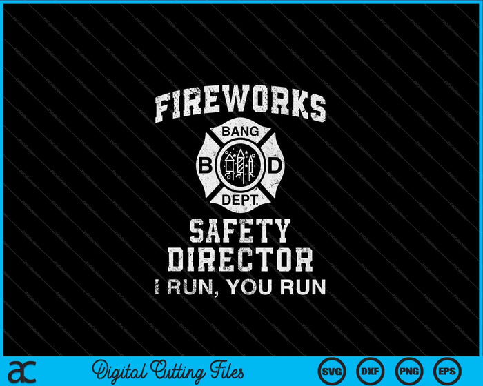 Fireworks Safety Director Firefighter America Red Pyro SVG PNG Files ...