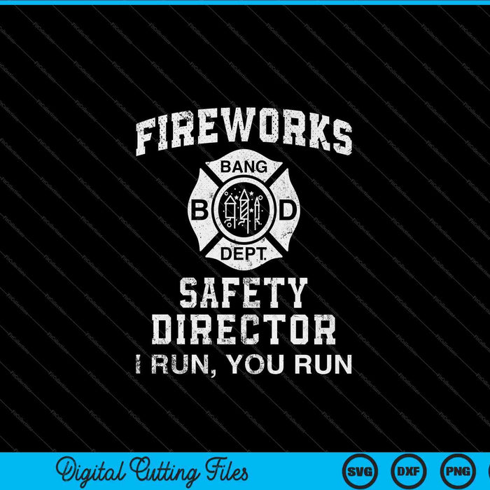 Fireworks Safety Director Firefighter America Red Pyro SVG PNG Files ...