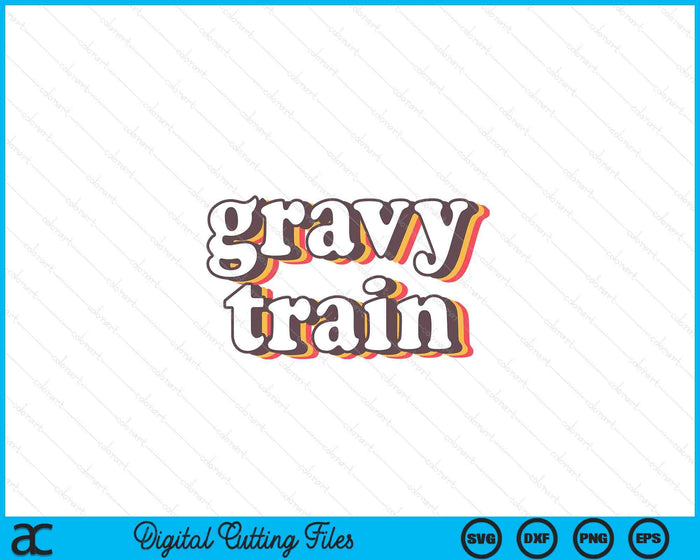 Divertido familia Acción de Gracias Gravy Train SVG PNG Archivos de corte digital