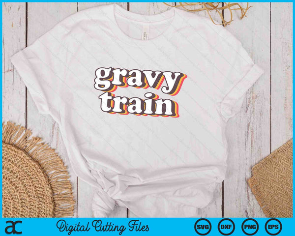 Divertido familia Acción de Gracias Gravy Train SVG PNG Archivos de corte digital